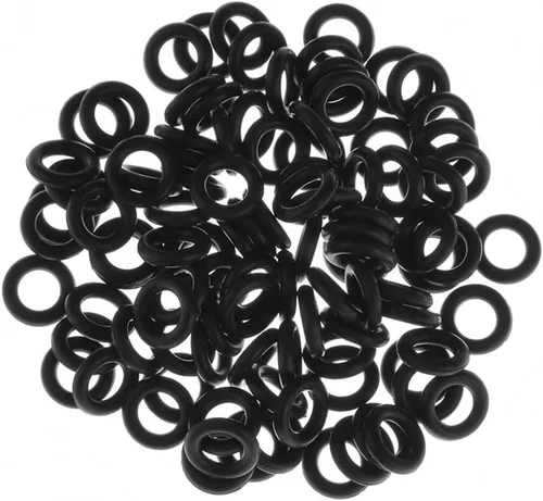 Vista 3 de PiercingJ 100 piezas de junta tórica negra para piercing de oreja Kit 14G 12G 10G 8G 6G 4G 2G 0G 00G 1/2 "... 3/4