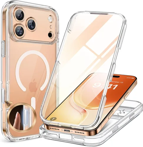 Vista 73 de Miracase Glass Series - Funda para iPhone 11 de 6.1 pulgadas, funda resistente de cuerpo completo mejorado con protector de pantalla de vidrio Negro