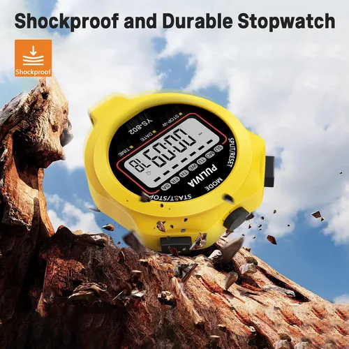 Vista 8 de Stopwatch Timer Lap Split Digital Stopwatch with Clock Calendar Alarm, Large Display Stop Watch for Sports Kids Coaches Swimming Running