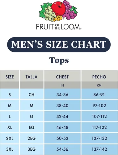 Vista 6 de Fruit of the Loom - Camiseta sin etiquetas si mangas para hombre