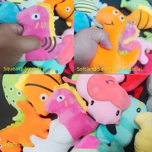 Vista 7 de SZKOKUHO Cute Animal Designs - Juguetes chirriantes suaves para perros (paquete de 20) para perros pequeños y medianos