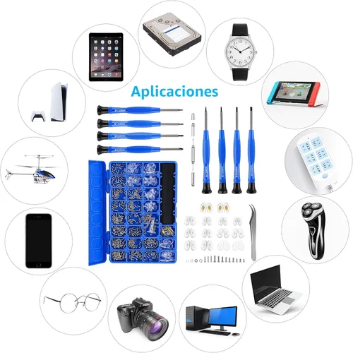 Vista 7 de Versión mejorada de kit de reparación magnético para gafas, incluye caja compacta de tornillos con almohadillas nasales, juego de destornilladores