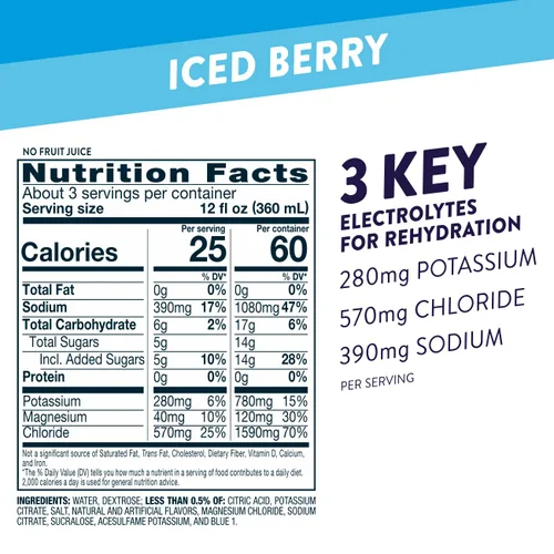 Vista 2 de Pedialyte Solución de electrolitos de hidratación rápida, bayas heladas, bebida de hidratación, 4 botellas, 1 litro cada una
