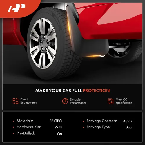 Vista 2 de A-Premium Juego de 4 unidades de guardabarros con accesorios compatibles con Lincoln MKX 2016 2017 2018 2019, utilidad deportiva, delantera