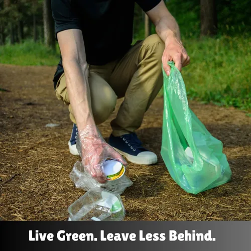 Vista 6 de Bolsas de basura biodegradables para cocina alta de 13 galones (120 bolsas), ecológicas, medianas, ecológicas, de 55 litros, aptas para vertederos