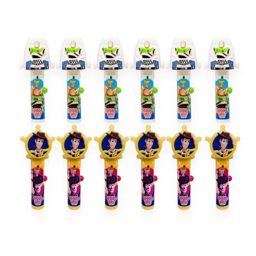 Vista 8 de Pop Ups! - Soportes para piruletas de coches, Mater and Lightning McQueen, 12 paletas con estuches, regalos de fiesta de dulces envueltos