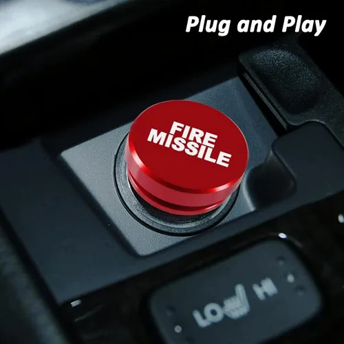 Vista 5 de Encendedores de automóvil de aluminio a prueba de polvo, 6 unidades, botón de misil de fuego, accesorios de repuesto de 12 voltios, decoraciones