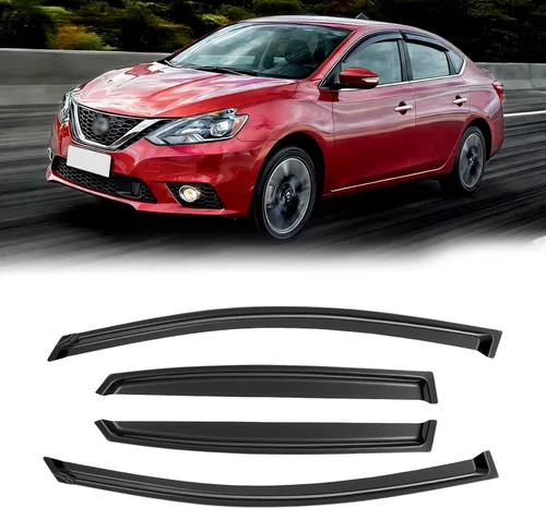 Vista 124 de Visera de ventana para Jeep Cherokee 1984-2001 (Excluye Modelo Limited), Protectores Guards Shields de lluvia de canal exterior, Deflector