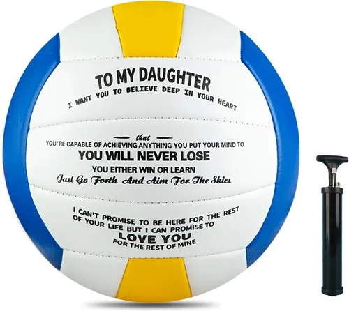 Volleyball Gift for Daughter Personalized Indoor Outdoor Sports Balls,Engraved Message Volleyballs Official Size 5 Birthday Presents from Mom