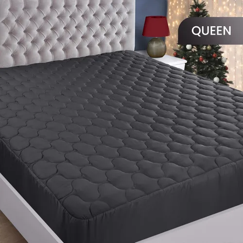Vista 2 de Utopia Bedding - Protector de colchón impermeable, funda de colchón Queen, funda acolchada y ajustada sin ruido con bolsillos profundos que se Gris