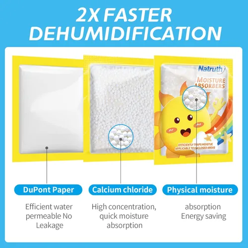 Vista 3 de NATRUTH Paquete de 12 bolsas absorbentes de humedad con lavanda, deshumidificador de cajón, desecante para el hogar, bolsa pequeña para cajas