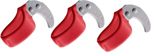 Vista 6 de El Cuchillo de Seguridad Original Handy - Pack de 3 - Cuchillo de Anillo Utilitario para Dedo con Hoja Curva y Afilada - Tamaño de Anillo 8 - Hoja