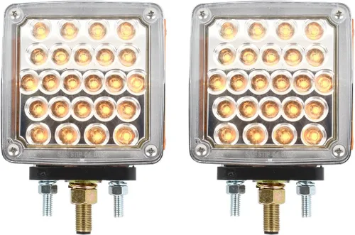 Vista 7 de GG Grand General 77620 Ámbar/Ámbar 4.5 pulgadas cuadrado de doble cara LED luz de pedestal (para camión/SUV/RV/vehículo/remolque)