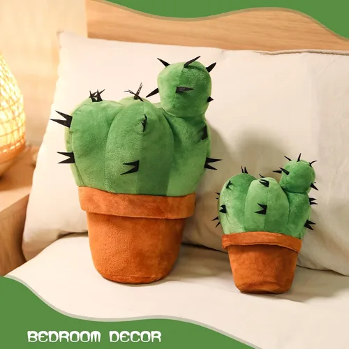 Vista 4 de Cactus Shape Pillow-3D Throw Pillow Sofa Cactus Shaped Pillow Plush Cactus Decorative Pillow Office Bed Cushion for Couch Sofa Living Room Home