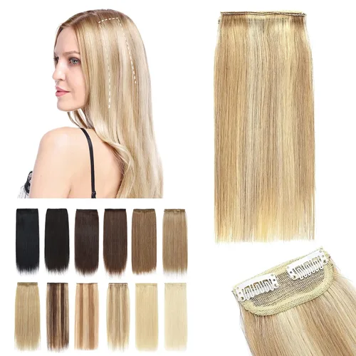Vista 18 de SEGO 2 piezas de extensiones de cabello cortas con clip, cabello humano de 6 pulgadas, 20 g, extensiones de cabello humano para mujeres con cabello