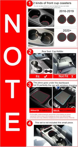 Vista 11 de Auovo Cup Holder Insert Linerts for Toyota Prius Accessories 2016-2022 Custom Fit Anti dust Mats Door Pocket Liners Cup Holder Console Mats Pads
