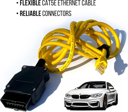 Vista 5 de OHP ENET Bimmercode OBD2 Cable para codificación BMW Serie F E SYS ISTA+ ICOM Bootmod3 Bimmerlink OBD Cable resistente
