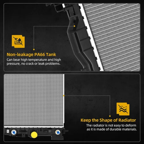 Vista 3 de DWVO Radiador compatible con Chevrolet Malibu 2013 2014 2014 2015 2016 Impala Limited 2014-2020 Impala 2010 Buick Allure 2010-2016 LaCrosse