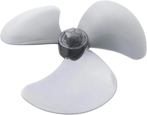 Vista 2 de YiZYiF Ventilador de plástico de 16 pulgadas, 3 hojas, universal, para el hogar, con pedestal, pieza de repuesto, color gris con tuerca de ventilador