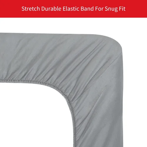 Vista 4 de Pack and Play Sábanas ajustadas, compatibles con 4moms Breeze Plus Playard & Breeze GO Playard, funda de algodón Pack and Playard, gris, 40 x 28