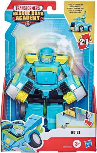 Vista 2 de Transformers Playskool Heroes Rescue Bots Academy Hoist - Robot de juguete de conversión de 6 pulgadas, figura de acción para niños de 3 años
