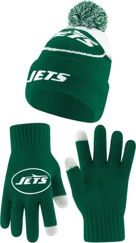 Vista 40 de Ultra Game Gorro de punto de invierno oficial de la NFL para jóvenes, súper suave, con guantes extra cálidos para pantalla táctil