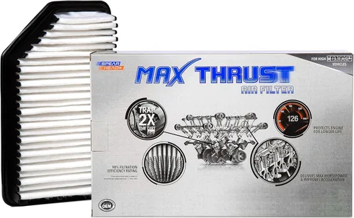Vista 74 de Filtro de aire de motor Spearhead MPG Defense Max Thrust para vehículos de todo kilometraje, se adapta como el OEM, restaura MPG y aceleración