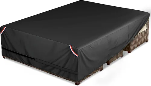 Vista 10 de KylinLucky Fundas para mesa de café de patio, resistentes al agua, 600D, 44 x 24 pulgadas, funda para muebles de comedor al aire libre para 4 x 2