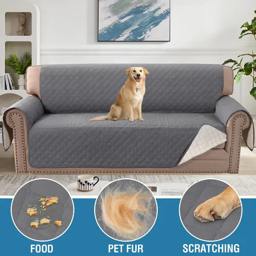 Vista 3 de H.VERSAILTEX Funda de Sofá Cubierta de Sofá 100% Impermeable Cubierta de Sofá con Correas Elásticas Protector de Muebles para Mascotas Niños Niños