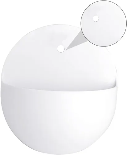 Vista 6 de HANABASS 3 piezas de plástico rústico automático o jardín blanco pared al aire libre macetas balcón auto-suculenta colgante florero contenedor