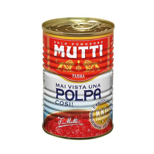 Mutti Tomates triturados (Polpa), 14 onzas, 1 paquete, marca de tomates #1 de Italia, sabor fresco para cocinar, tomates enlatados, aptos para