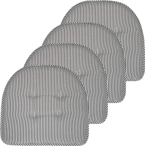 Vista 144 de Sweet Home Collection - Cojín de espuma viscoelástica para silla con capitoné, antideslizante, en forma de U, de 17 x 16 pulgadas, a cuadros Cuadros