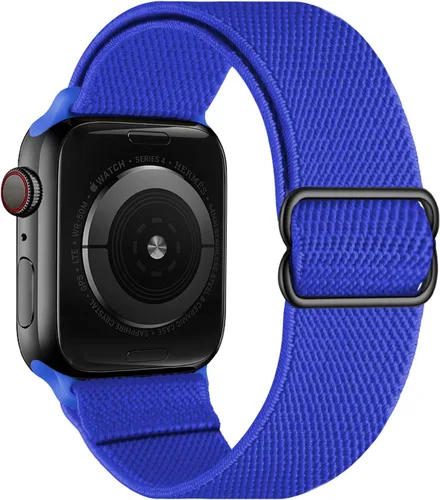 Vista 23 de OXWALLEN - Correa elástica Solo Loop de nailon y de tamaño XL, compatible con Apple Watch de 38 mm y 40 mm, correa trenzada, deportiva, ajustable