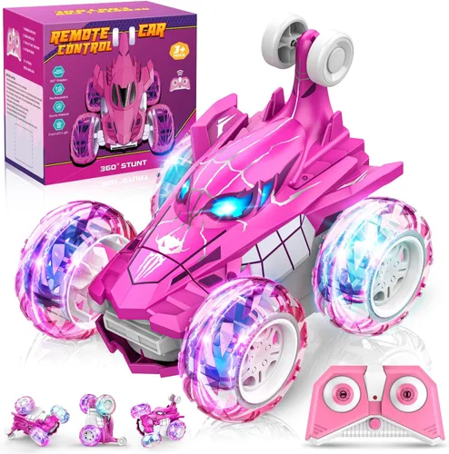 Vista 10 de Excitobo Coche de Control Remoto, 4WD 2.4GHz Coches RC Rápidos con Luces en las Ruedas, Juguetes para Edad 3-12 Regalos de Cumpleaños Juguetes