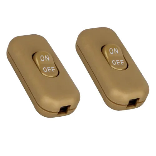 Vista 13 de Helunsi Interruptor en línea 2 piezas, botón negro del cable de la lámpara en el interruptor de línea, clasificado 6A 250V ON apagado eléctrico