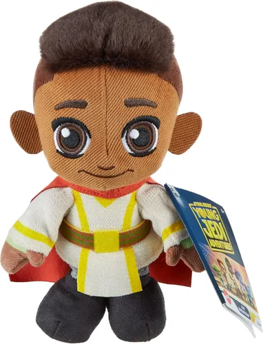Vista 6 de Mattel Star Wars Young Jedi Adventures - Juguete de peluche de 8 pulgadas, muñeca suave Kai Brightstar inspirada en la serie animada