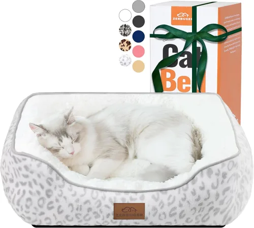 Vista 11 de Cama rectangular para perros y gatos, para mascotas, regalo para cachorros y gatitos, lavable a máquina, sofá mullido para interiores y exteriores