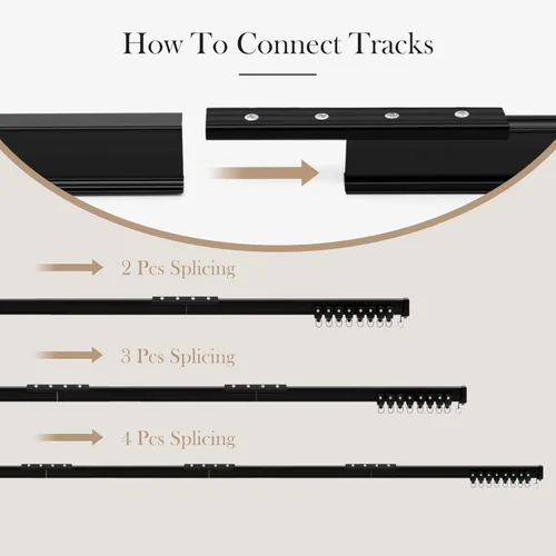 Vista 6 de Rieles flexibles para cortinas de techo, riel de techo para cortinas, riel de aluminio para cortinas montaje en techo, riel de cortina montaje