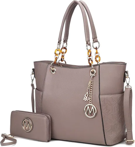 Vista 36 de MKF Collection - Juego de bolsa de mano para mujer, con cartera y asa superior, de piel vegana