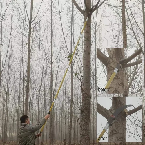 Vista 8 de Podadora de poste de árbol de 30 pies, mango duradero para recortar árboles, ramas manuales para herramientas de jardín, podadoras, sierras de poste