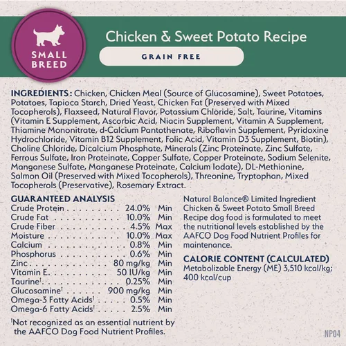 Vista 8 de Natural Balance Ingredientes limitados, pollo y batata, 12 libras