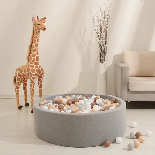 Vista 7 de GOGOSO Pelotas para niños pequeños, 100 bolas de gateo de 2.15 pulgadas, sin BPA, a prueba de aplastamiento, bolas de plástico suave para niños