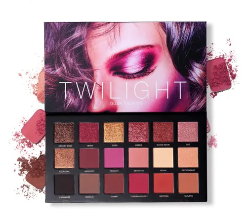 Vista 8 de UCANBE Kit de paleta de sombra de ojos profesional de 18 colores con aroma desnudo, larga duración, multi brillo reflectante mate con brillo