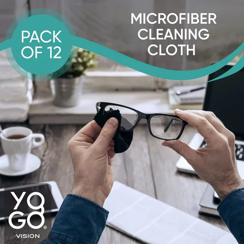 Vista 2 de Paquete de 12 paños de limpieza de microfibra, empaquetados individualmente (6 x 7 pulgadas), paños de limpieza para lentes, teléfono, computadora