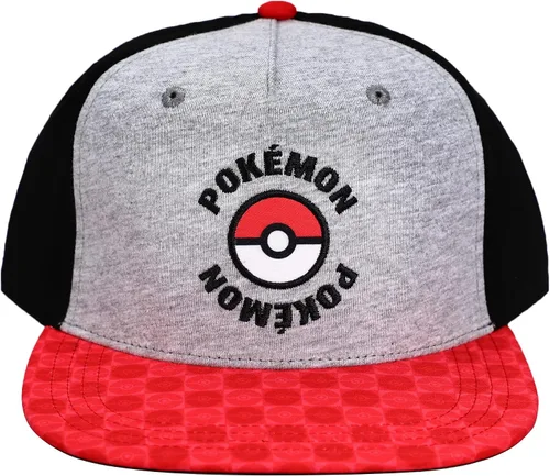 Bioworld Pokemon Pokeball - Sombrero Snapback para jóvenes color negro Negro -