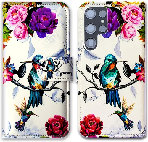 Vista 10 de Bcov Funda para Galaxy S22 Ultra, funda de piel con tapa para Samsung Galaxy S22 Ultra 5G