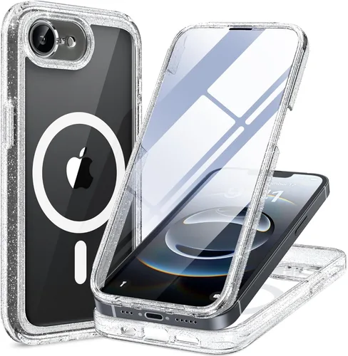 Vista 18 de Miracase Glass Series - Funda para iPhone 11 de 6.1 pulgadas, funda resistente de cuerpo completo mejorado con protector de pantalla de vidrio Negro