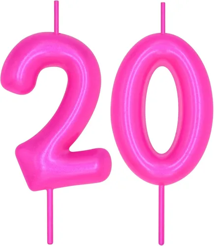 Vista 116 de DERVENTA Vela con números de 2.36 pulgadas, decoración perfecta para cumpleaños, brunch, postre, pastel, 1 pieza (número 0 rosa)