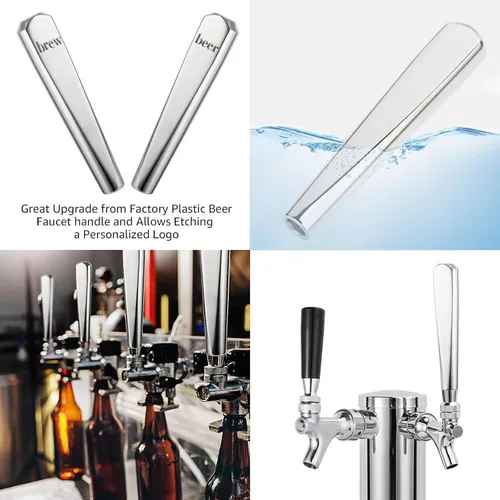 Vista 4 de Mrbrew Mango de grifo de cerveza, mango de grifo de cerveza mejorado, mango de barril de cerveza de acero inoxidable 304, mango de grifo de barril