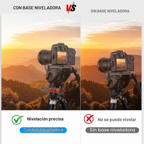 Vista 3 de Soporte nivelador de trípode con +/-5 grados de ajuste de precisión para Seestar s50/cabeza panorámica cabeza de bola cabeza de vídeo y trípode